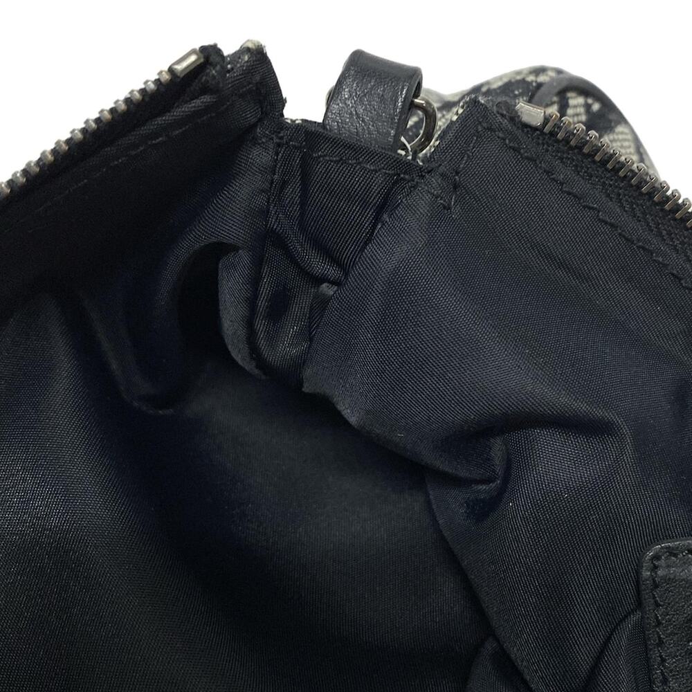 Christian Dior DIOR/ChristianDior Saddle Pouch Handbag Gray Black Jacquard - Picture 14 of 15